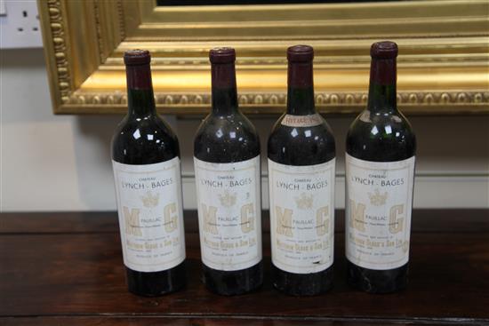Thirteen bottles of Chateau Lynch-Bages, 1961 (12) shipped & bottled by Matthew Gloag & Son and 1982 (1).